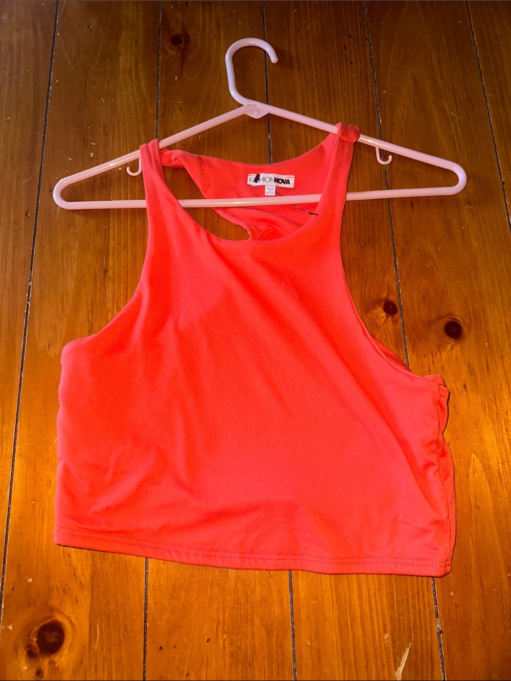 Fashion Nova orange Crop Racerback Tank